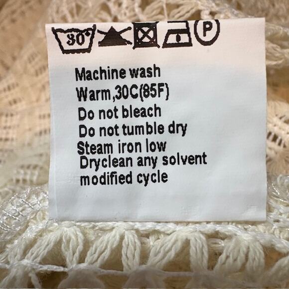 Cream Large Boho Button Up Top Cardigan - Picture 4 of 4